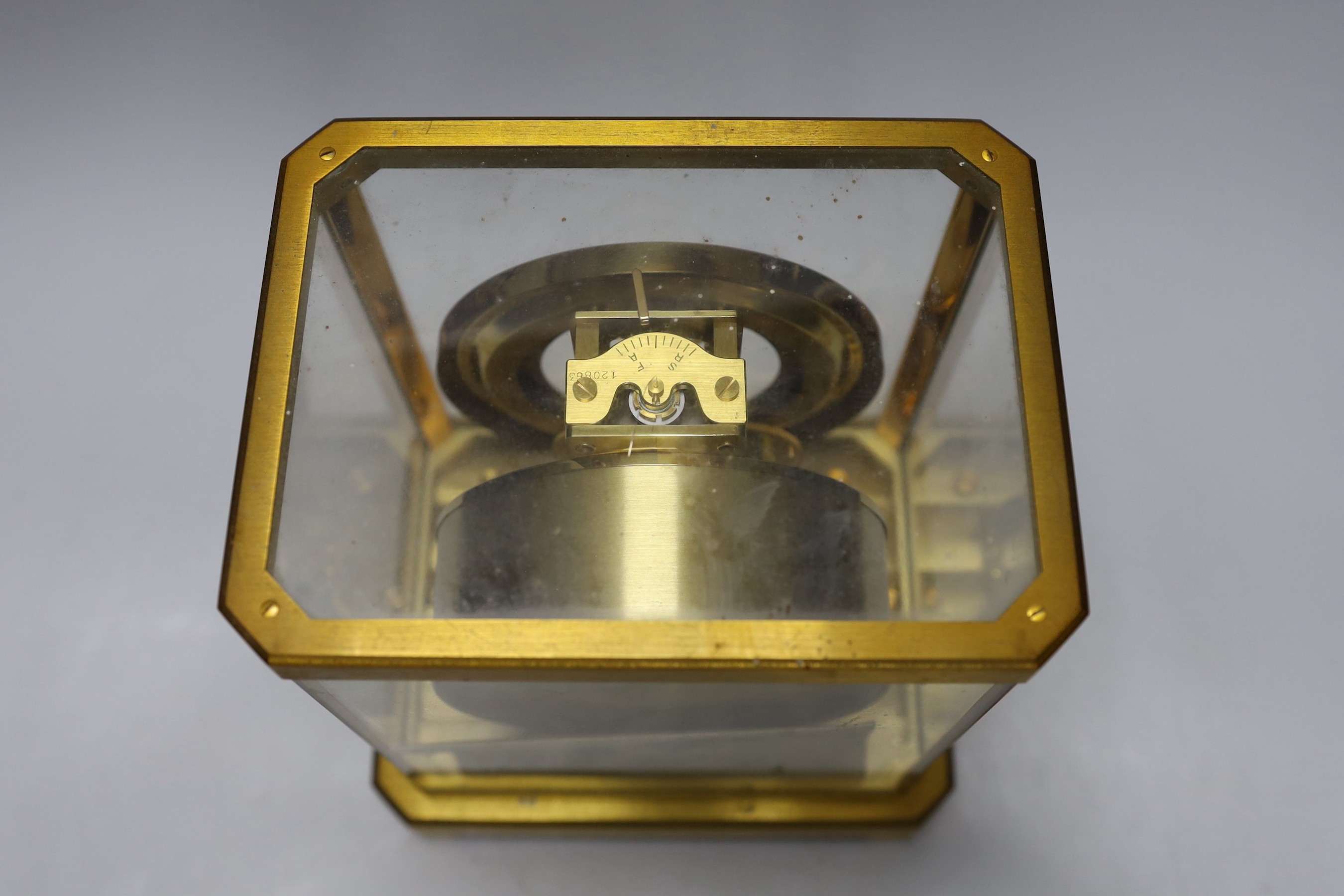A Jaeger le Coultre ‘Atmos’ four glass clock, 23cm high, 21cm wide